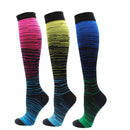 1/2/3/4/5/6/7 Pairs Compression Socks Fit Varicose Veins Football Soccer Stockings 30Mm Men Women Socks For Running Cycling Sock