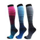 1/2/3/4/5/6/7 Pairs Compression Socks Fit Varicose Veins Football Soccer Stockings 30Mm Men Women Socks For Running Cycling Sock