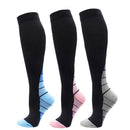 1/2/3/4/5/6/7 Pairs Compression Socks Fit Varicose Veins Football Soccer Stockings 30Mm Men Women Socks For Running Cycling Sock