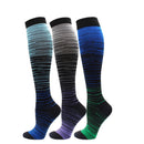 1/2/3/4/5/6/7 Pairs Compression Socks Fit Varicose Veins Football Soccer Stockings 30Mm Men Women Socks For Running Cycling Sock