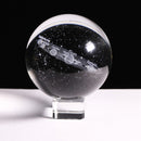 New 80mm K9 Crystal Solar System Planet Globe 3D Laser Engraved Sun System Ball with Touch Switch LED Light Base Astronomy Gifts
