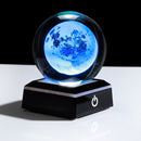 New 80mm K9 Crystal Solar System Planet Globe 3D Laser Engraved Sun System Ball with Touch Switch LED Light Base Astronomy Gifts
