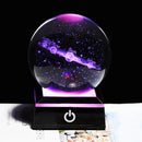 New 80mm K9 Crystal Solar System Planet Globe 3D Laser Engraved Sun System Ball with Touch Switch LED Light Base Astronomy Gifts