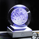 New 80mm K9 Crystal Solar System Planet Globe 3D Laser Engraved Sun System Ball with Touch Switch LED Light Base Astronomy Gifts