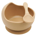22colors!!1set Silicone Baby Feeding Bowl Set Baby Learning Dishes Suction Bowl Set Wood Spoon Non-Slip