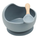 22colors!!1set Silicone Baby Feeding Bowl Set Baby Learning Dishes Suction Bowl Set Wood Spoon Non-Slip