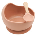 22colors!!1set Silicone Baby Feeding Bowl Set Baby Learning Dishes Suction Bowl Set Wood Spoon Non-Slip