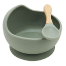 22colors!!1set Silicone Baby Feeding Bowl Set Baby Learning Dishes Suction Bowl Set Wood Spoon Non-Slip