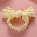 1pcs Cable Knit Nylon Bow Headwrap, One size fits all nylon headbands, wide nylon headbands, baby headbands, Knot bow headwear