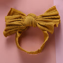 1pcs Cable Knit Nylon Bow Headwrap, One size fits all nylon headbands, wide nylon headbands, baby headbands, Knot bow headwear