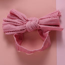 1pcs Cable Knit Nylon Bow Headwrap, One size fits all nylon headbands, wide nylon headbands, baby headbands, Knot bow headwear