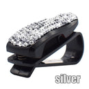 Car Accessories Diamond Woman Glasses Case Sun Visor Glasses Glasses Holder Ticket Document Pink Auto Clip Handmade Products