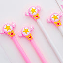 0.5mm Cute Kawaii Yellow doll head Gel Pen Signature Pens Escolar Papelaria For Office School Writing Supplies Stationery Gift