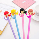 0.5mm Cute Kawaii Yellow doll head Gel Pen Signature Pens Escolar Papelaria For Office School Writing Supplies Stationery Gift