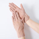 Elegant Women Ultra-Thin Long Summer Driving Cycling Sexy Black Sunscreen Gloves Female Anti-UV Elasticity Lace Mesh Gloves H98