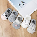 10 Piece=5 Pairs/lot Cute Animal Spring Women Socks Set Korean Style Funny Cat Dog Panda Low Cut Ankle Short Sox Happy Size34-40