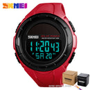SKMEI Men Luminous Watches Sport Digital Mens Wristwatches Solar For Power Enviormentally Alarm Male Clock reloj hombre 1405