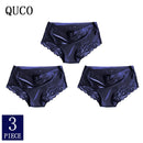 3pcs/lot QUCO Brand sexy Women Underwear High Quality Women Panties Seamless Underwear Solid Lingerie underwear women