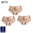 3pcs/lot QUCO Brand sexy Women Underwear High Quality Women Panties Seamless Underwear Solid Lingerie underwear women