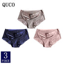 3pcs/lot QUCO Brand sexy Women Underwear High Quality Women Panties Seamless Underwear Solid Lingerie underwear women
