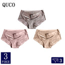 3pcs/lot QUCO Brand sexy Women Underwear High Quality Women Panties Seamless Underwear Solid Lingerie underwear women