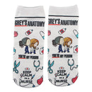 DZ1645 Doctor Nurse Print Grey's Anatomy Cotton Happy Socks Casual Creative Soft Comfortable Funny Novelty Men Woman Fans Gifts