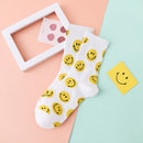 Dreamlikelin Spring Autumn Woman Funny Cotton Socks Smiley Print Korean Style Kawaii Smile Face Socks