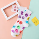 Dreamlikelin Spring Autumn Woman Funny Cotton Socks Smiley Print Korean Style Kawaii Smile Face Socks