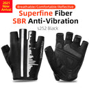 ROCKBROS Cycling Bike Half Short Finger Gloves Shockproof Breathable MTB Road Bicycle Gloves Men Women Sports Cycling Equipment