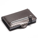 2021 RFID Card Holder with Organizer Coin Pocket Fashion Carbon Fiber Credit Card Holder Men Slim Wallet Anti-theft Card Case