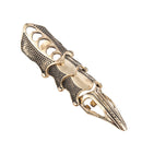 2020 NEW Fashion Cool Men Boys Punk Gothic Rock Scroll Joint Armor Knuckle Metal Full Finger Rings Gold Cospaly DIY Rings
