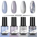 ROSALIND Gel Nail Polish Set 4/6PCS Mix Color Nail Kit For Manicure Nail Polish Vernis Semi Permanent UV Lamp Gellak Nail Kit