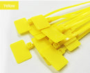 100pcs Easy Mark 4*150mm Nylon Cable Ties Tag Labels Plastic Loop Ties Markers Cable Tag Self-locking Zip Ties