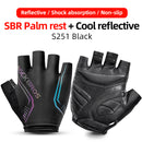 ROCKBROS Cycling Bike Half Short Finger Gloves Shockproof Breathable MTB Road Bicycle Gloves Men Women Sports Cycling Equipment