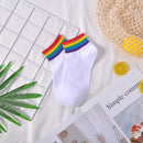 Fashion Socks Cotton Rainbow Stripes Christmas Gift Classic Warm Casual Tide Harajuku Funny Cute Pop Korean Socks For Women