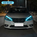 2pcs Led DRL Turn Signal Light Strip Flexible Waterproof Auto Headlight Surface Decorative Lamp Car Daytime Running lights 12v