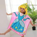2 Sizes Plus size Kids Hooded Bath Towel Microfiber Boys Girls Beach Towels Super Absorbent Cartoon Child Sunscreen Beach Shawel
