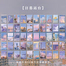 50 sheets Landscape rose ins Decorative Stickers Scrapbooking Stick Label Diary Album stationery painting Sticker Accessories