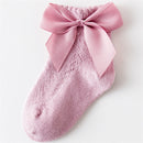 Summer Baby Girls Socks Toddlers Bow Long Sock Kids Knee High Soft Cotton Mesh Spanish Style Children 0-5 Years Breathable Socks