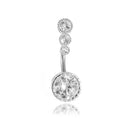 1pc Sexy Navel Piercing Belly Button Rings Bar Crystal Zircon Dangling Ombligo Party Stud Barbell for Woman Body Jewelry 14g