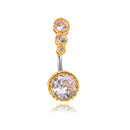 1pc Sexy Navel Piercing Belly Button Rings Bar Crystal Zircon Dangling Ombligo Party Stud Barbell for Woman Body Jewelry 14g