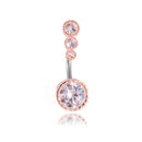 1pc Sexy Navel Piercing Belly Button Rings Bar Crystal Zircon Dangling Ombligo Party Stud Barbell for Woman Body Jewelry 14g