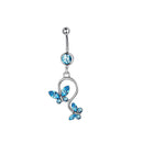 1pc Sexy Navel Piercing Belly Button Rings Bar Crystal Zircon Dangling Ombligo Party Stud Barbell for Woman Body Jewelry 14g