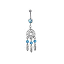 1pc Sexy Navel Piercing Belly Button Rings Bar Crystal Zircon Dangling Ombligo Party Stud Barbell for Woman Body Jewelry 14g