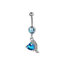 1pc Sexy Navel Piercing Belly Button Rings Bar Crystal Zircon Dangling Ombligo Party Stud Barbell for Woman Body Jewelry 14g