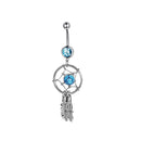 1pc Sexy Navel Piercing Belly Button Rings Bar Crystal Zircon Dangling Ombligo Party Stud Barbell for Woman Body Jewelry 14g