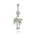 1pc Sexy Navel Piercing Belly Button Rings Bar Crystal Zircon Dangling Ombligo Party Stud Barbell for Woman Body Jewelry 14g