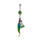 1pc Sexy Navel Piercing Belly Button Rings Bar Crystal Zircon Dangling Ombligo Party Stud Barbell for Woman Body Jewelry 14g
