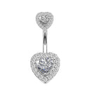 1pc Sexy Navel Piercing Belly Button Rings Bar Crystal Zircon Dangling Ombligo Party Stud Barbell for Woman Body Jewelry 14g