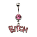 1pc Sexy Navel Piercing Belly Button Rings Bar Crystal Zircon Dangling Ombligo Party Stud Barbell for Woman Body Jewelry 14g